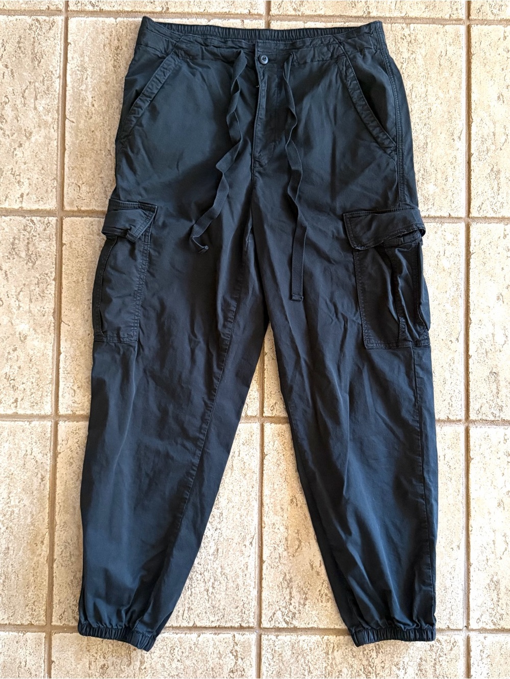 American Eagle Jogger Pants Womens 12 Black Cargo gorpcore y2k style 90s utility